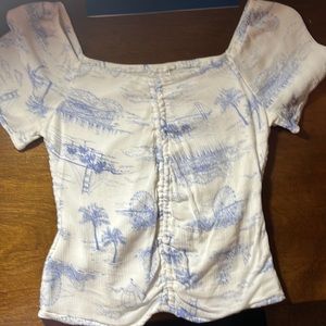 Abercrombie kids blue and white shirt! Size 12 girls!
